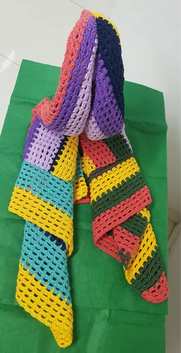 Accesoriu Cărucioare Landouri Scoici Păturica Croșetată Din Bumbac Lungime 1,36cm Lățime 55cm